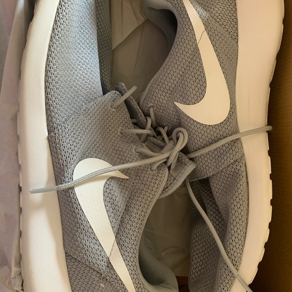 Nike Light Gray and White Athletic Shoes